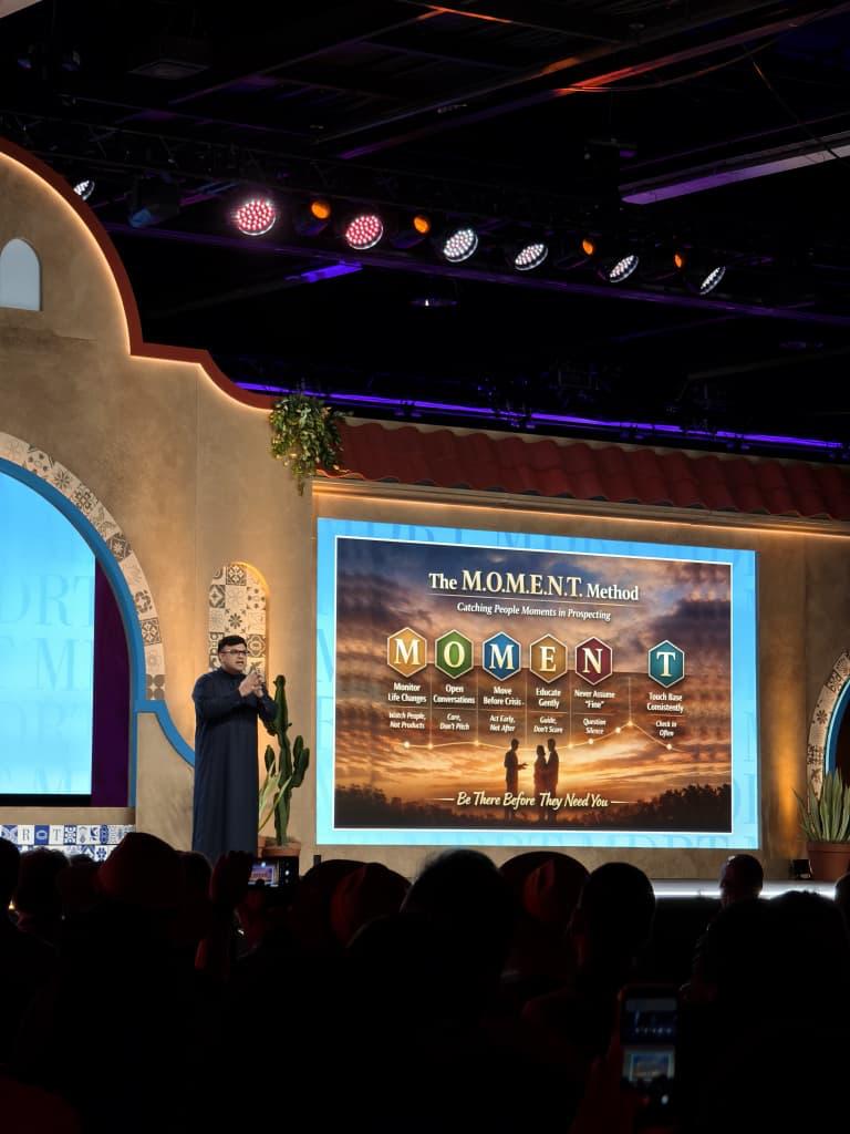 Dr. Sanjay Tolani presenting the M.O.M.E.N.T. Method at MDRT