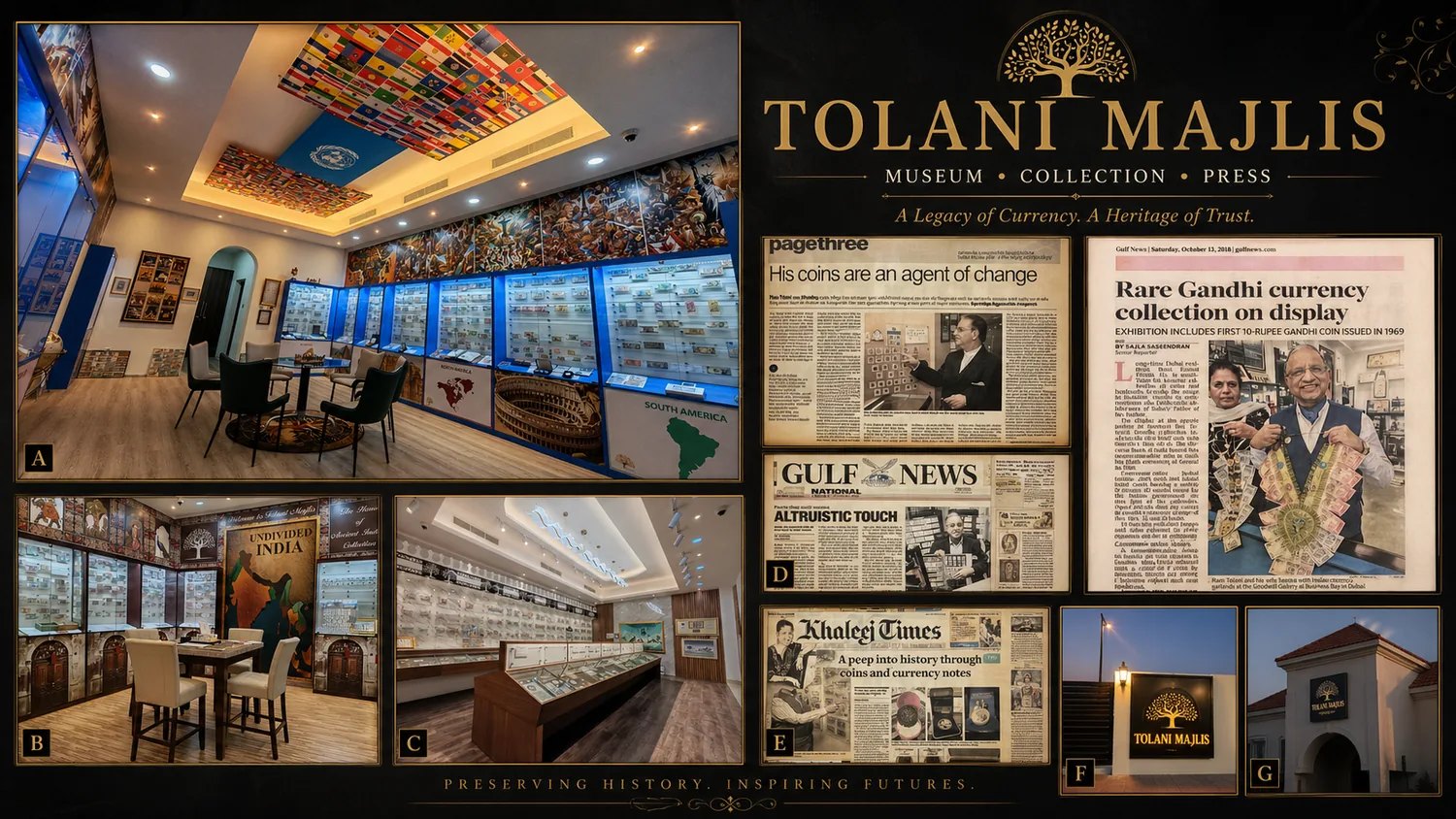 The Tolani Majlis collection of coins, notes and artefacts
