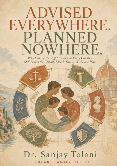 A5 cover of Advised Everywhere. Planned Nowhere. by Dr. Sanjay Tolani