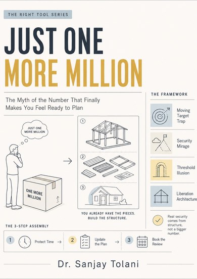 A5 cover of Just One More Million by Dr. Sanjay Tolani