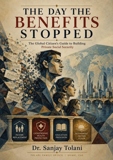 A5 cover of The Day the Benefits Stopped by Dr. Sanjay Tolani